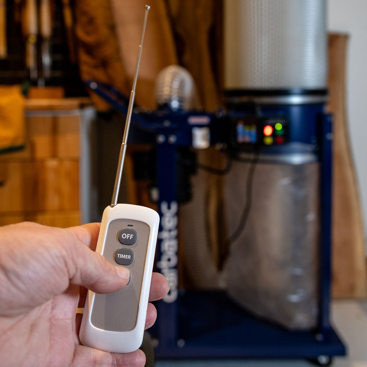 Carbatec 1HP Dust Collector with Remote Control & Cartridge Filter