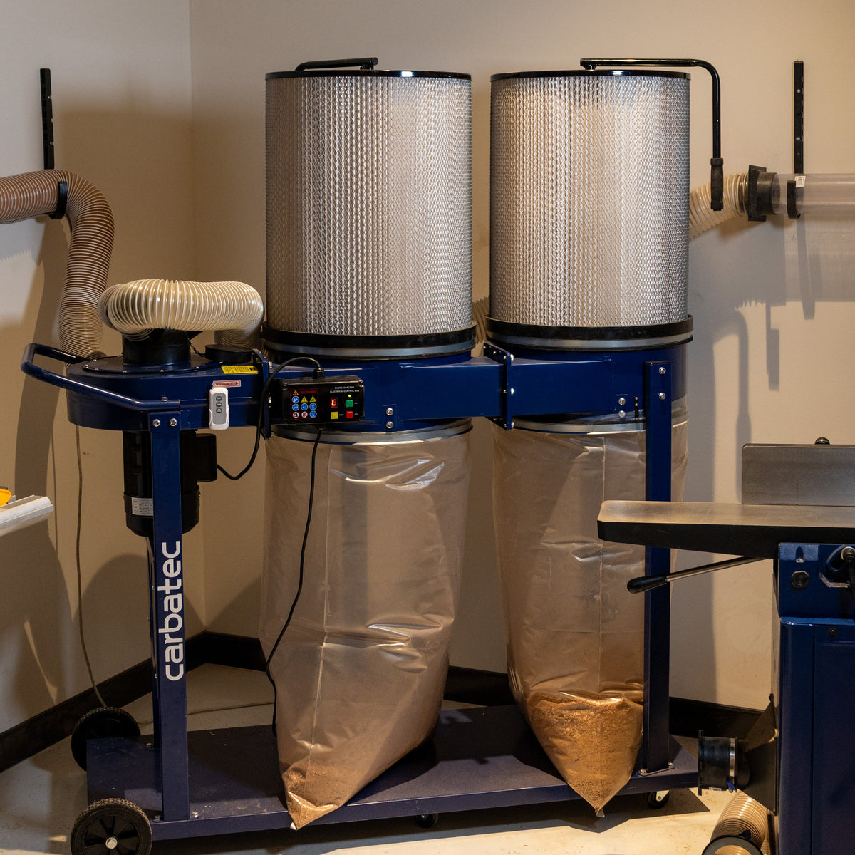 Carbatec 3HP Dust Collector with Remote Control & Cartridge Filter