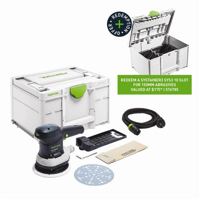 Festool ETS 150mm Random Orbital 5mm Sander in Systainer