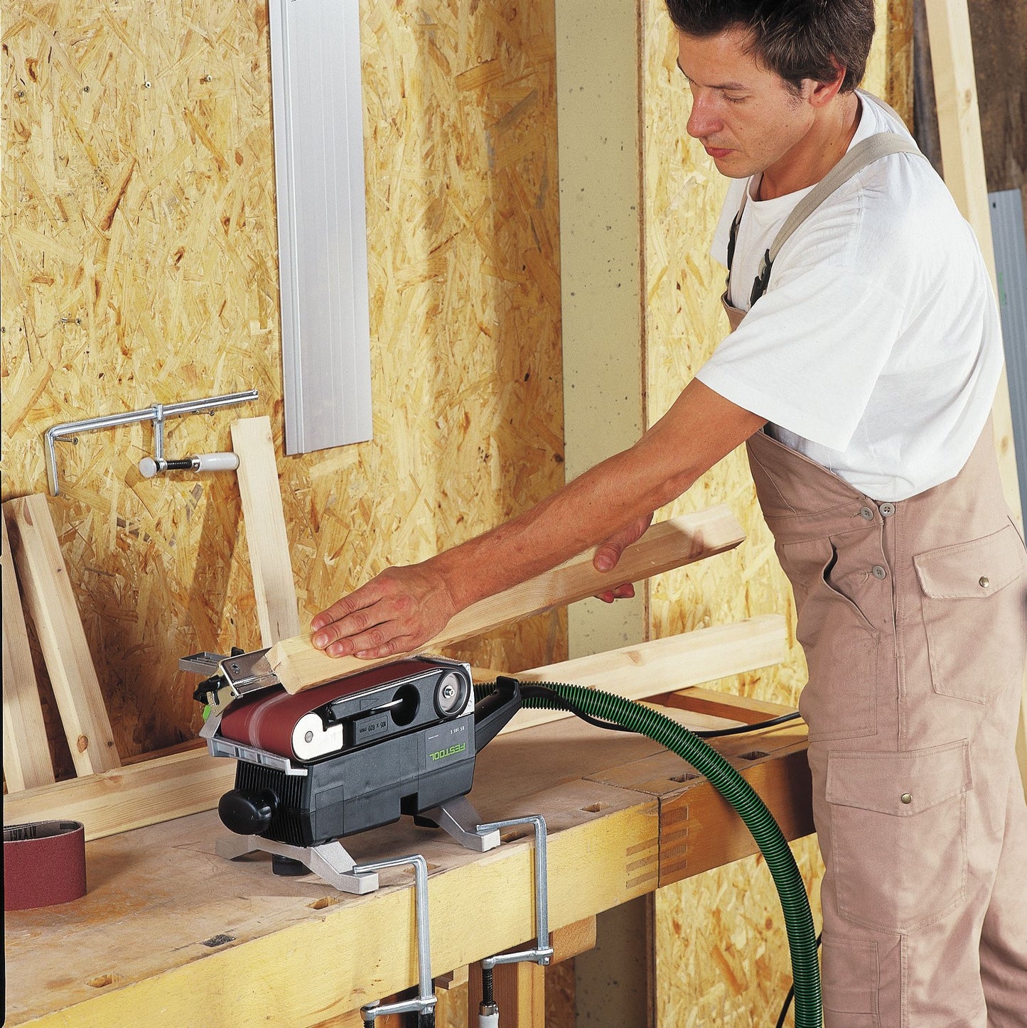 BS 75mm Belt Sander with Sanding Frame Set