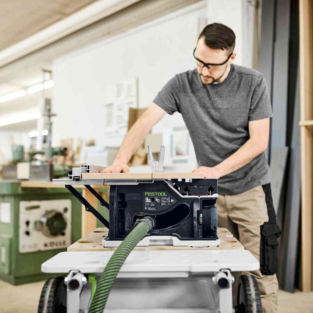 Festool 18V Cordless Table Saw in Systainer 5.2Ah Bluetooth Set & Underframe