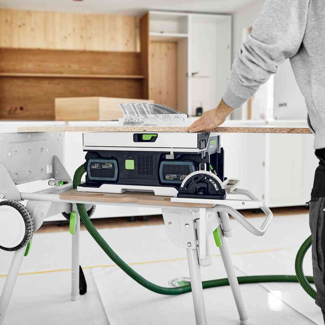 Festool 18V Cordless Table Saw in Systainer 5.2Ah Bluetooth Set & Underframe