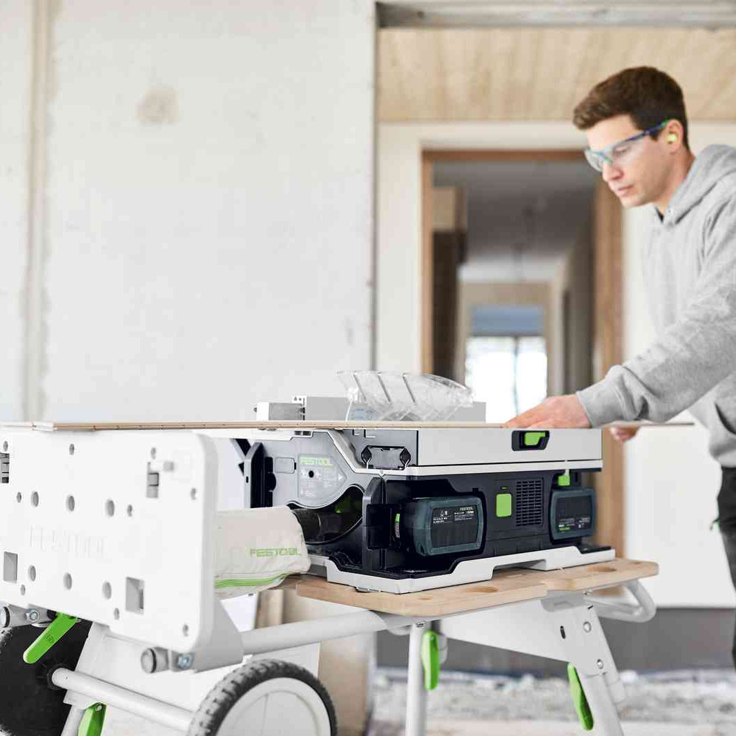 Festool 18V Cordless Table Saw in Systainer 5.2Ah Bluetooth Set & Underframe
