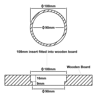 Carbatec 108mm Barometer Insert