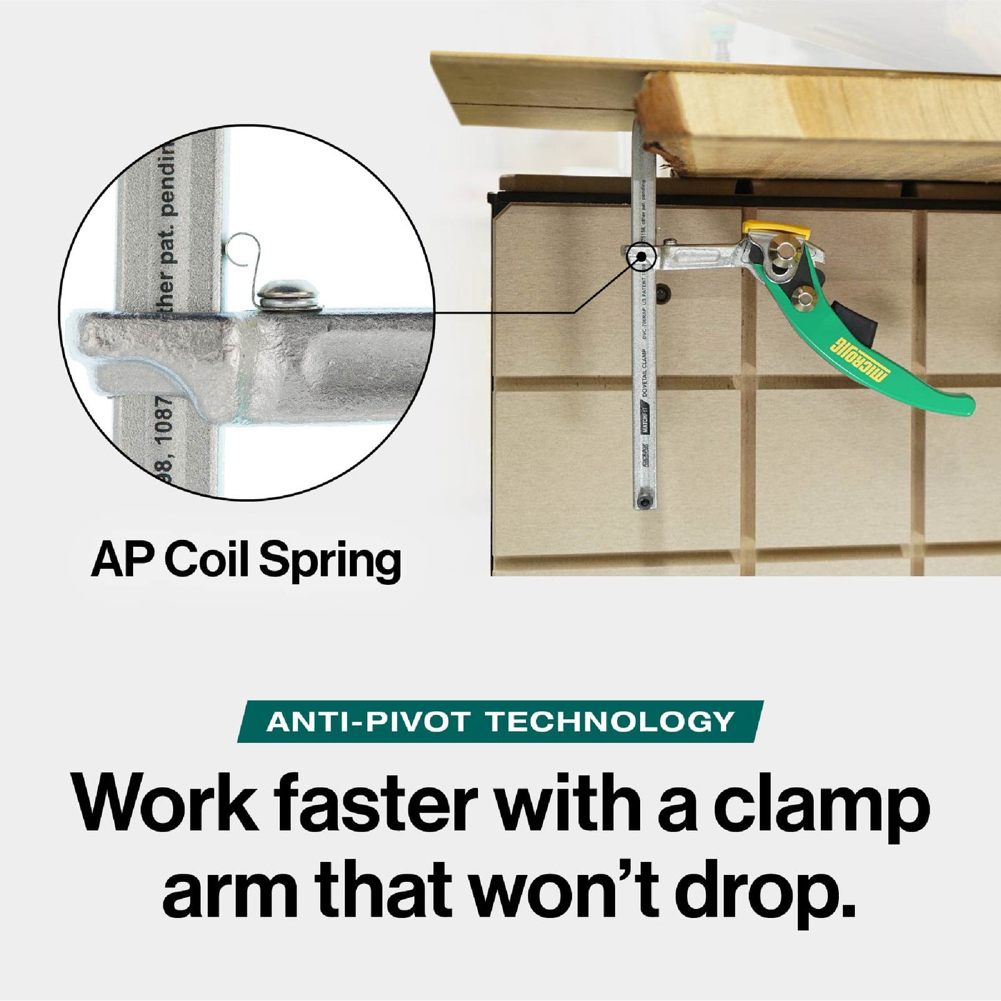 Microjig Matchfit dovetail ratchet clamp