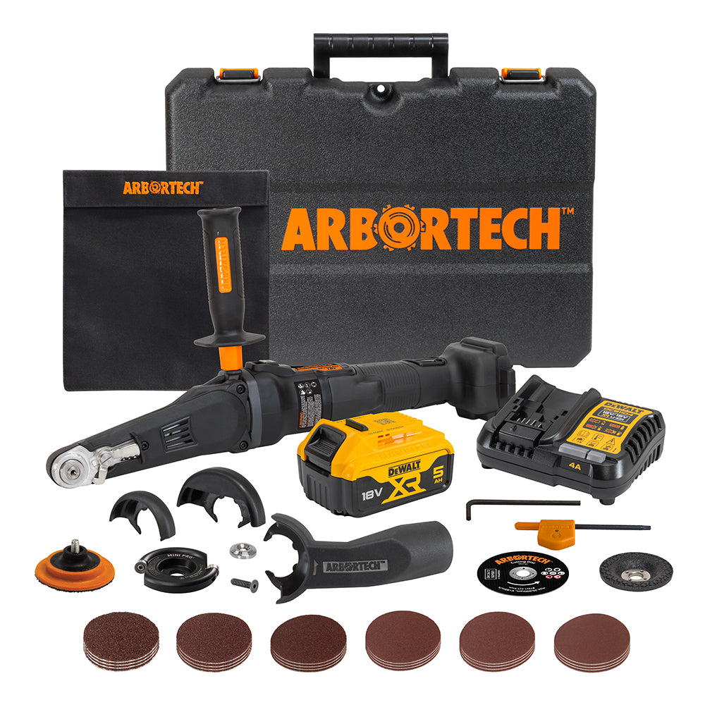 Arbortech Mini Grinder MG1000 Base Unit with Battery, Charger & Woodworking Pack