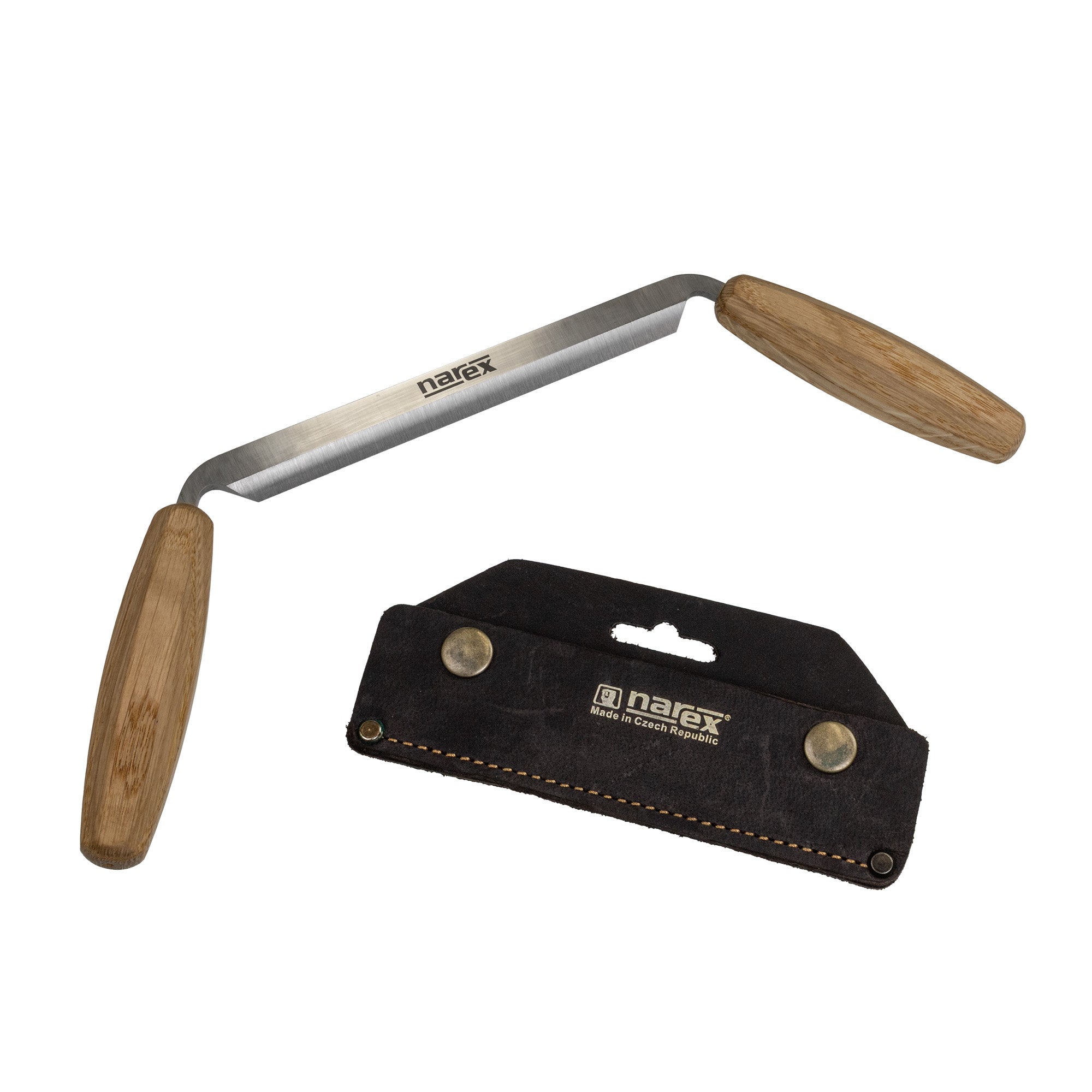 Narex Carving Drawknife 150mm Straight Blade Curved Handles