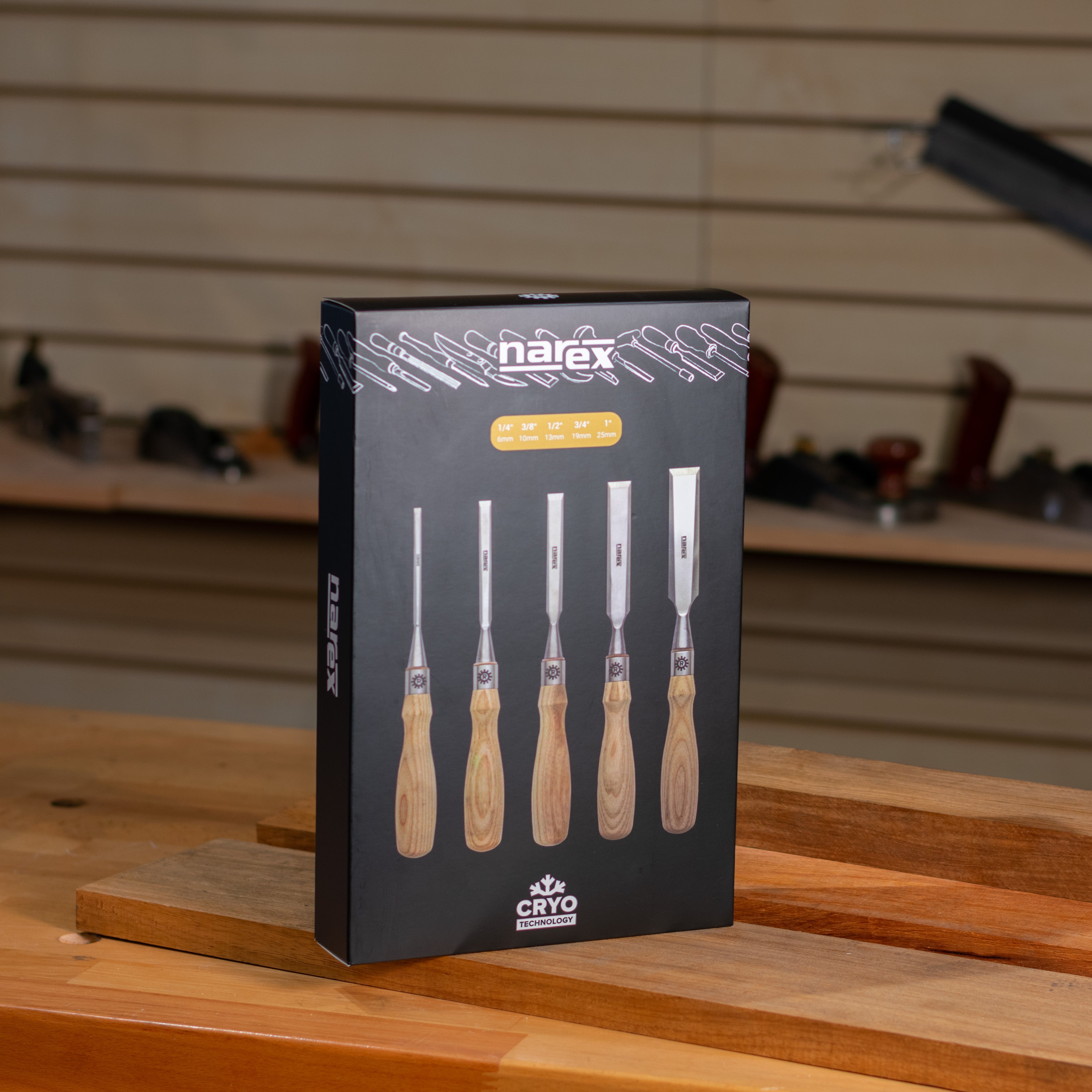 Buy Narex Premium Richter Cryogenic 5pc Bevel Edge Chisel Set in Wooden ...