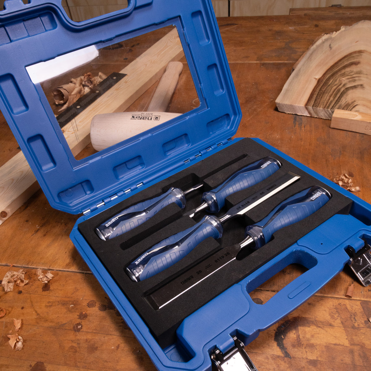 Narex Heavy Duty Impact Chisel 4 Piece Set