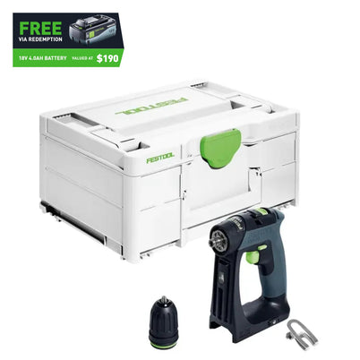 Festool CXS 18V Cordless Compact 2 Speed Drill Basic in Systainer