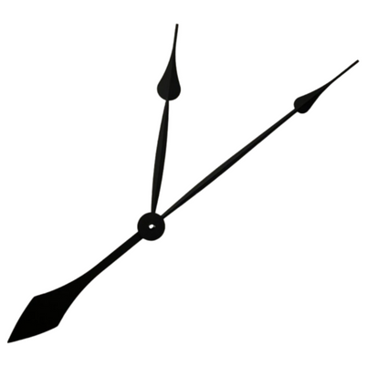 Carbatec Clock Hands - Hour & Minute - Black - 349mm
