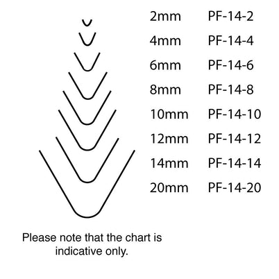 Pfeil V 55° Straight Gouge - 14mm - #14