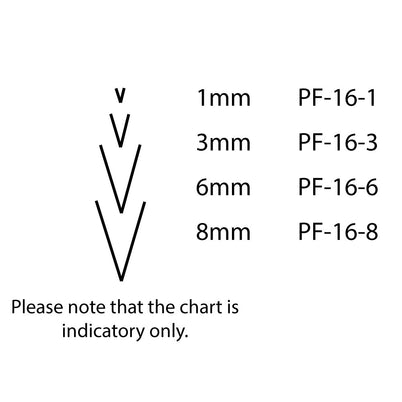 Pfeil V 35° Straight Gouge - 6mm - #16