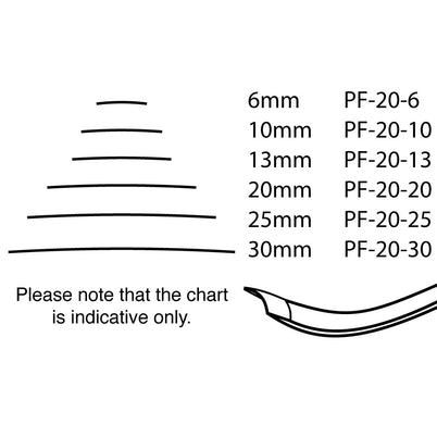 Pfeil Reverse Bent Gouge Chisel - 30mm - #20