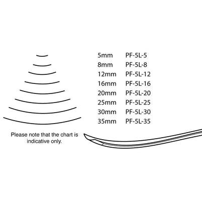 Pfeil Long Bent Chisel - 16mm - #5L