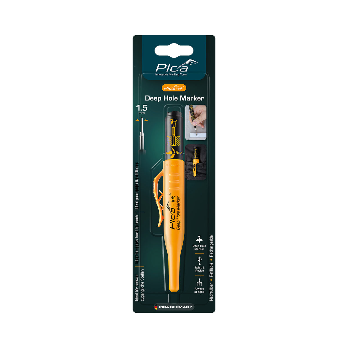 PICA Black Ink Deep Hole Marker