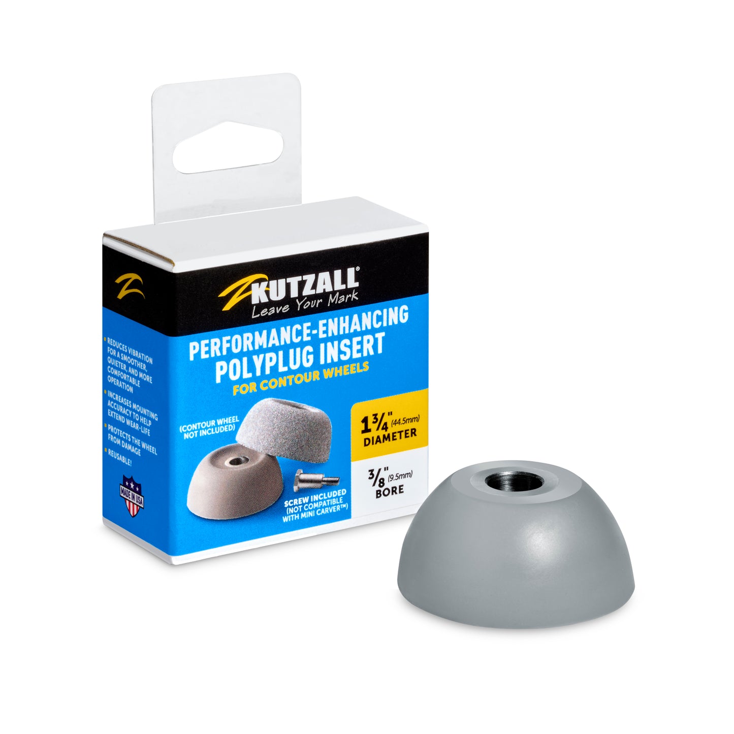 Kutzall 1-3/4" Polyplug Insert 3/8" Bore