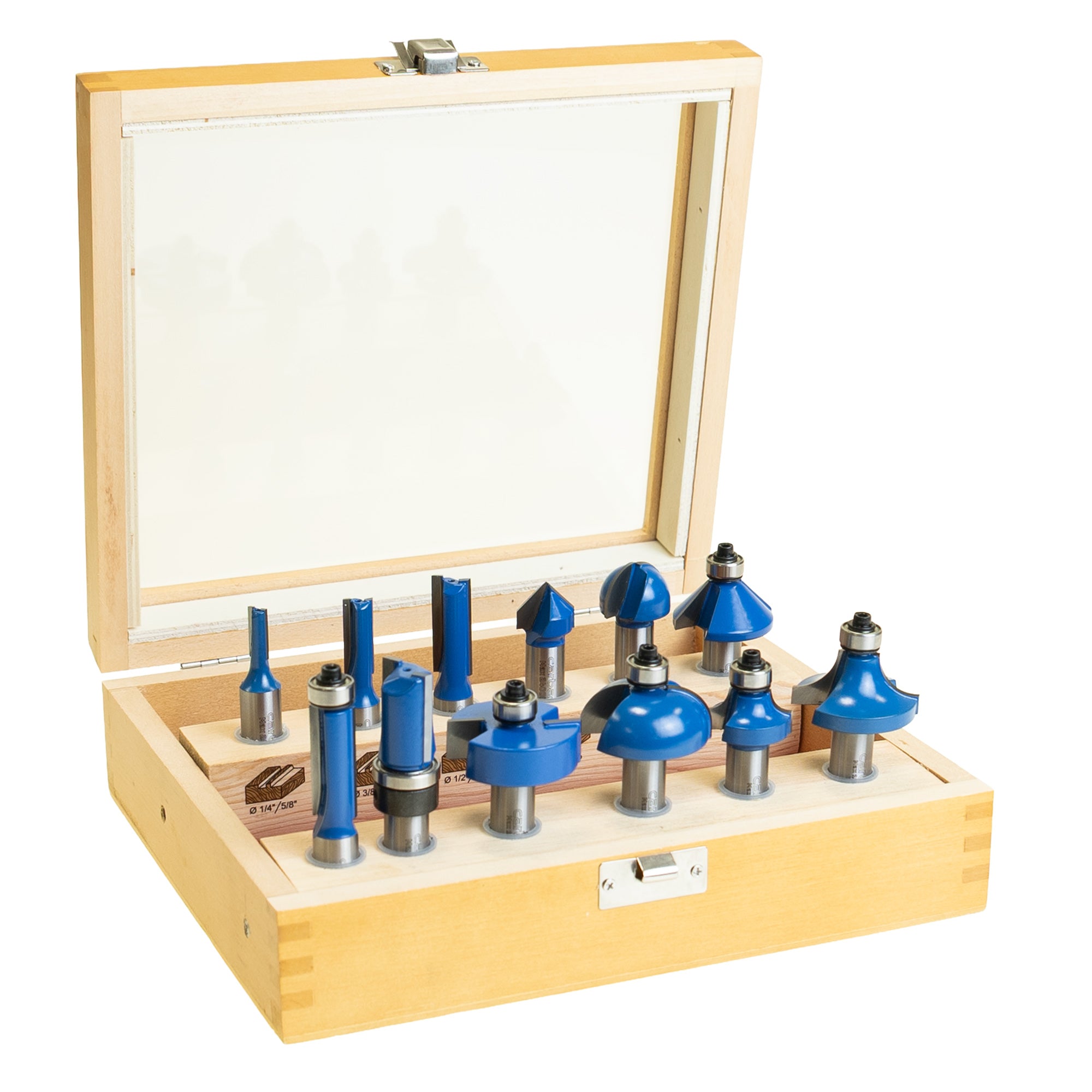 Carbatec 12 Piece Router Bit Set with 1/2" Shanks