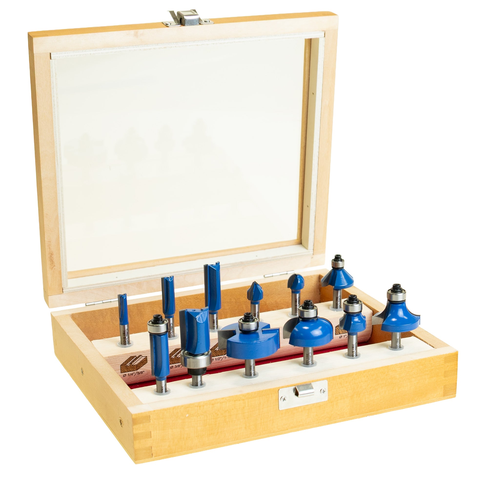 Carbatec 12 Piece Router Bit Set with 1/4" Shanks