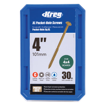 Kreg XL Pocket-Hole Screws 102mm - 75 Count