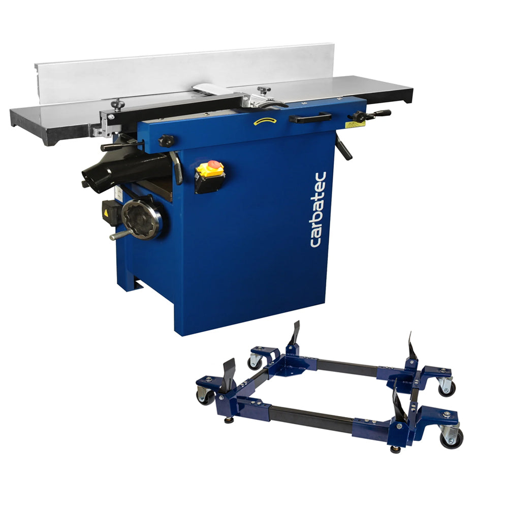 Carbatec 300mm Combination Thicknesser/Jointer & HD Mobile Base Bundle