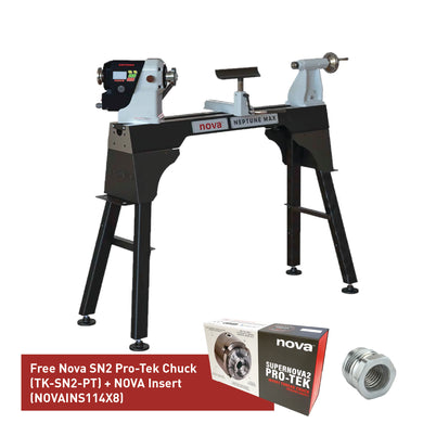 Nova Neptune MAX 15" DVR Compact Lathe on Stand