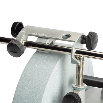 Tormek truing tool used to keep the grindstone perfectly round and flat.