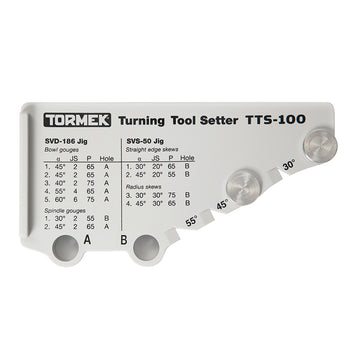 Tormek SVH-185 Jig Holder for replicating turning gouge and skew geometry with SVD-85 and SVS-50 jigs.