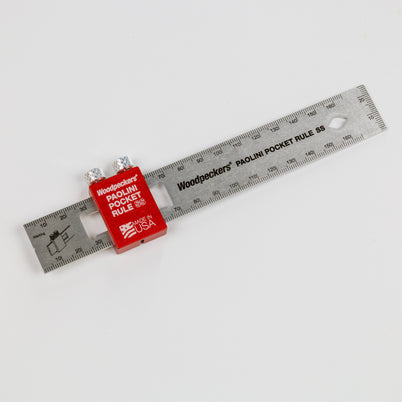 Woodpeckers Paolini Pocket Rule 150mm Stainless Steel PPRSS-150-19