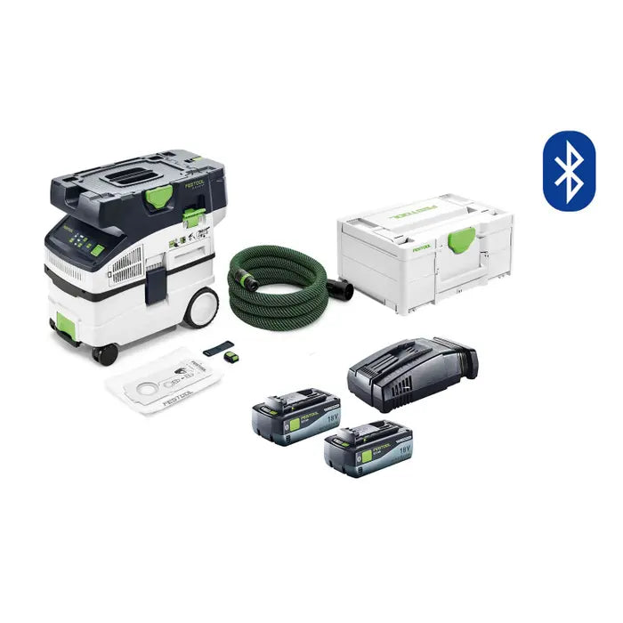 Festool CTMC MIDI 15l M Class Cordless Dust Extractor 8.0Ah Energy Set