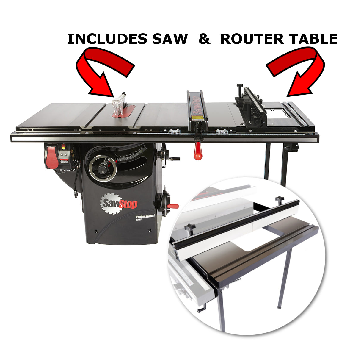Buy SawStop Professional Cabinet Saw & Router Table with 36” T Glide ...
