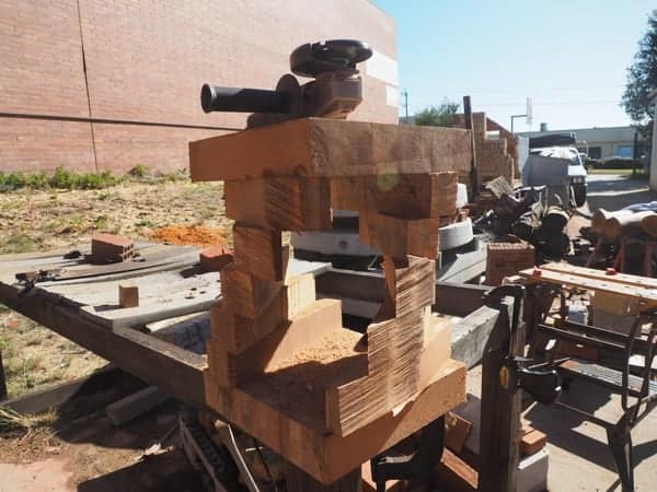 Power carved wooden twist table - Step 4