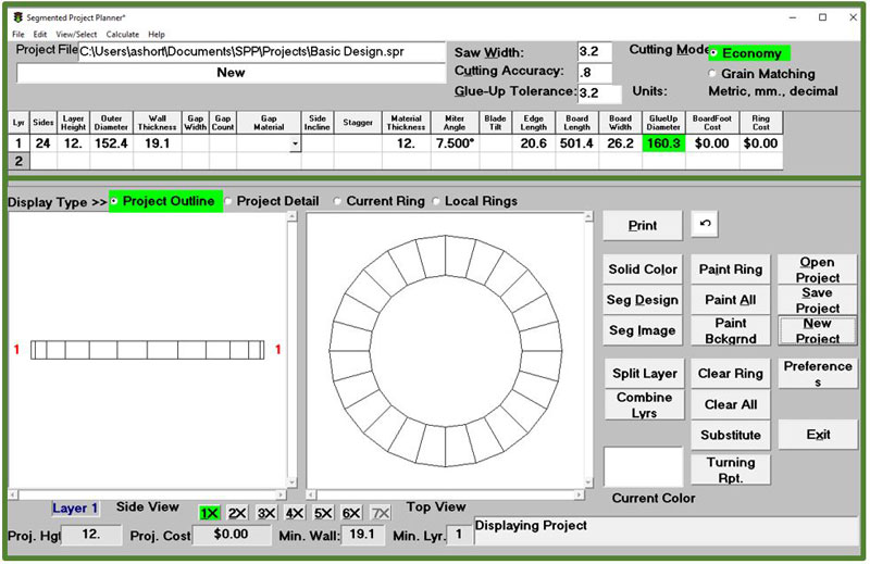 Basics in Designing a Segmented Bowl Software