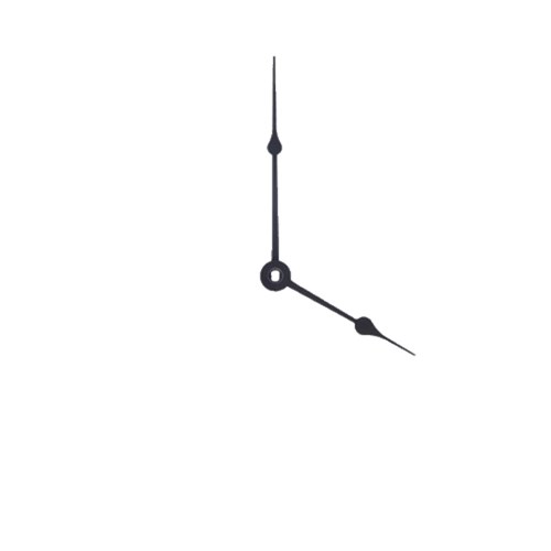 Carbatec Clock Hands - Hour & Minute - Black - 87mm | Carbatec