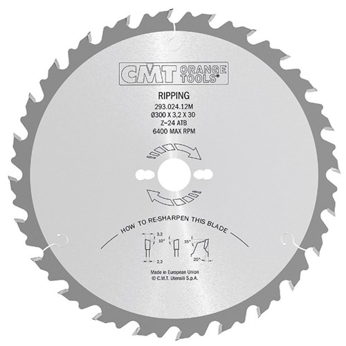 CMT Industrial Ripping Blade 300mm 24 Tooth