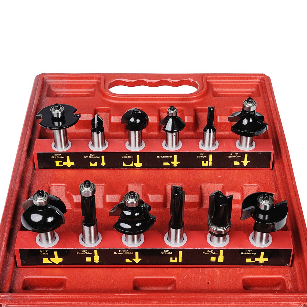 Carbatec 12 Piece Router Bit Set | Router Bit Sets - Carbatec